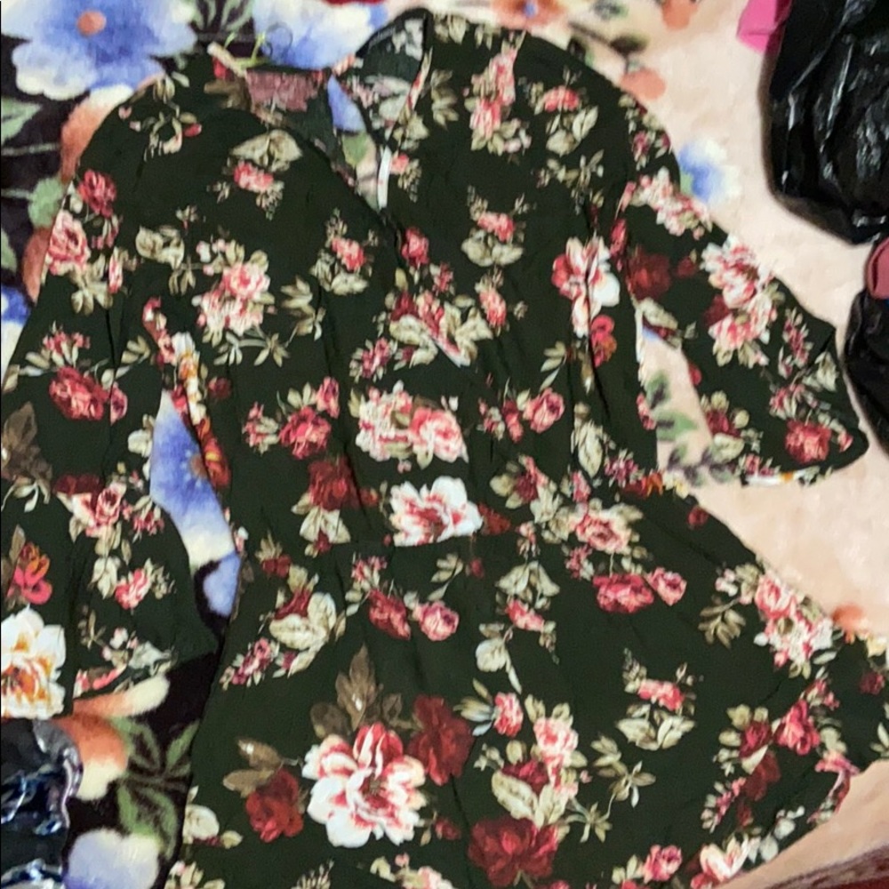 Flowered romper